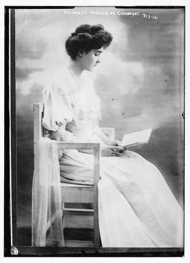Princess Patricia of Connaught, seated reading