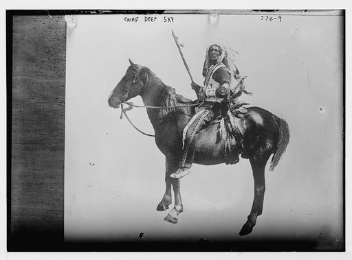 Chief Deep Sky-Indian mounted on horse