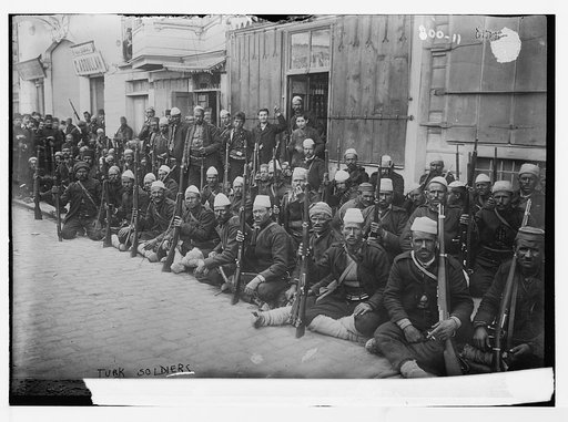 Turkish soldiers, with their guns