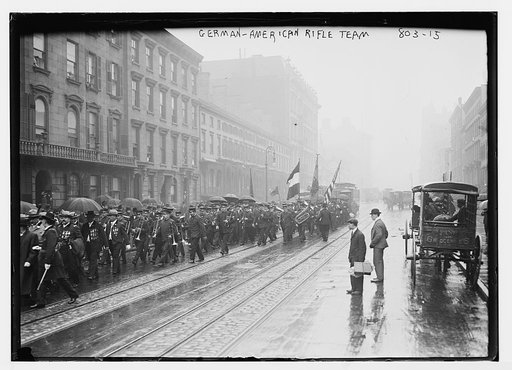 German-American Rifle Team, in parade, New York