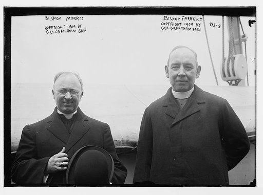 Bishop Morris and Bishop Farrelly, on boat