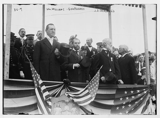 Wm. Williams, Gov. Hughes, J.D. Crimmins, at dedication of Queensboro, New York