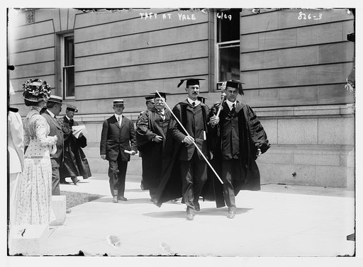 Taft at head of academic procession, Yale, New Haven