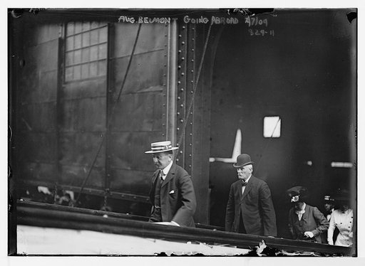 Aug. Belmont on boat going abroad