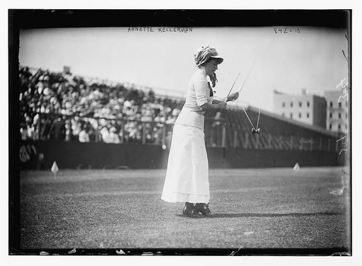 Annette Kellerman, on ball field
