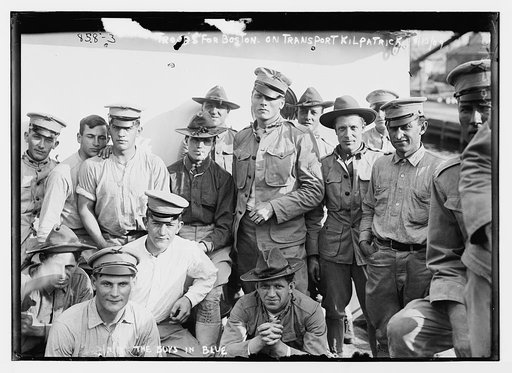 The Boys in Blue - troops for Boston aboard U.S. Army Transport Kilpatrick