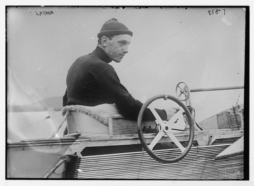 Latham, in flying machine