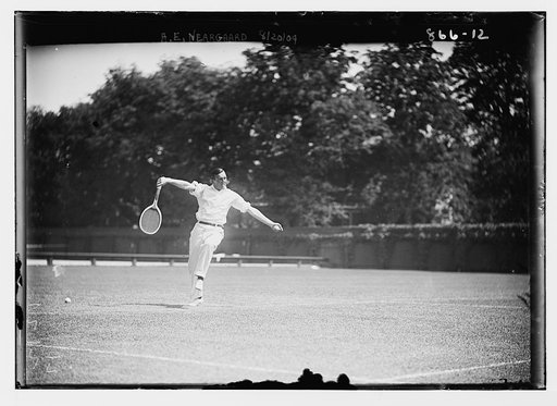 A.E. Neargaard, playing tennis