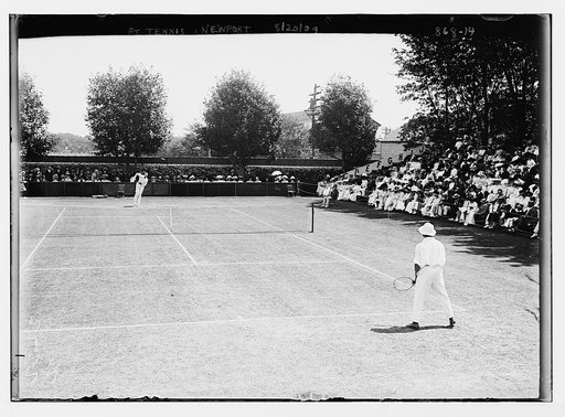 Tennis players on court, Casino, Newport
