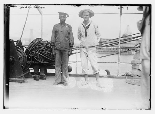 Dutch sailors aboard deck of "Utrecht"
