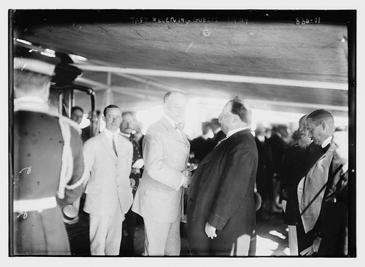 Taft welcoming guests aboard "Mayflower"