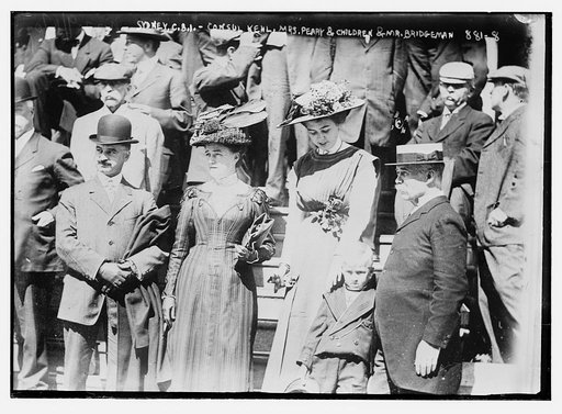 Consul Kehl, Mrs. Peary, her children, Mu. Bridgeman, Sydney, C.B.I.