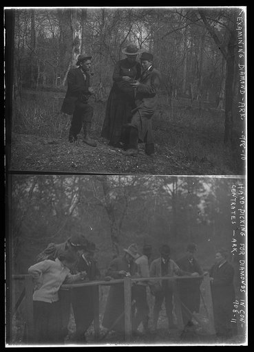 Prospectors examine diamond, Arkansas