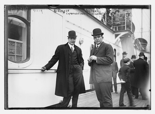 Berger and Jefferies on platform next to train