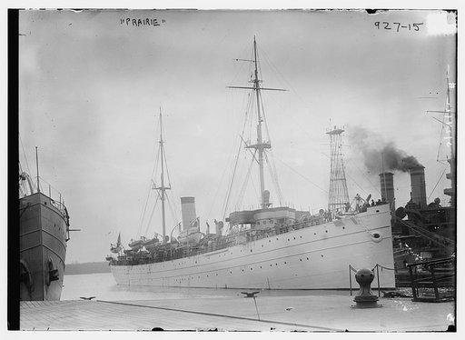 Marine ship Prairie readying to leave