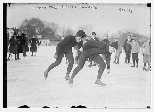 Morris Wood and Peter Sinnerud ice-skating