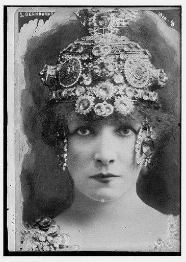 S. Bernhardt with elaborate headdress