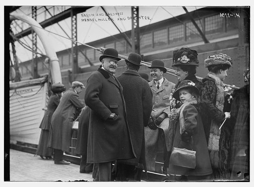 Baron and Baroness Hengelmuller and daugher at boat piers