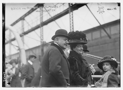 Baron and Baroness Hengelmuller and daugher at boat piers