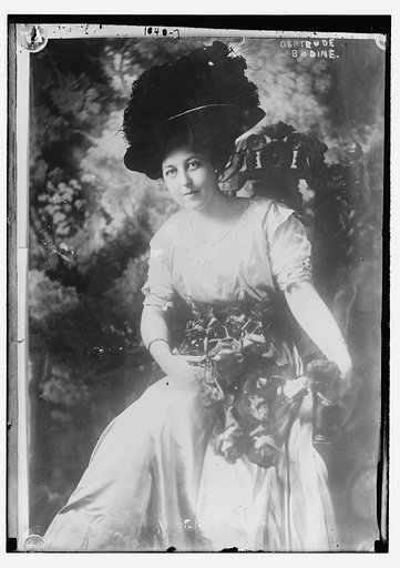 Gertrude Bodine seated