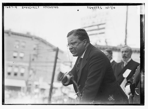 Roosevelt speaking outside, Yonkers, NY