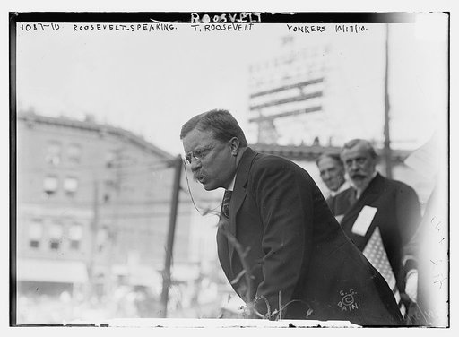 Roosevelt speaking outside, Yonkers, NY