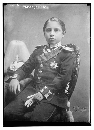 Kaiser, age 12, seated, C. Brasch, Berlin
