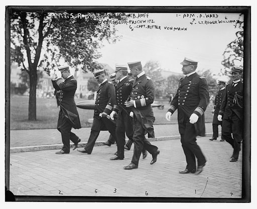 Amer. & German admirals with Count Bernstorff