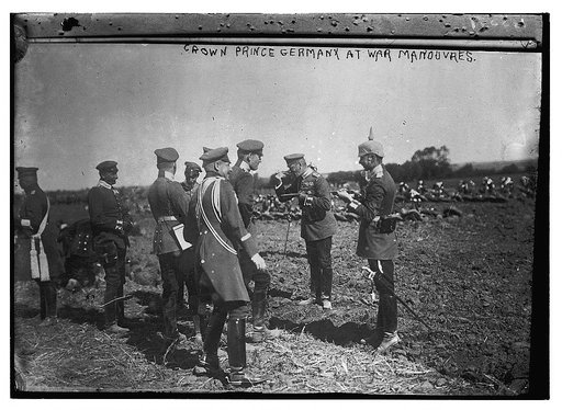 Crown Prince Germany at war manouvres
