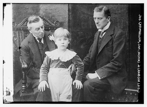 Joseph Chamerlain, son Austin, and grandson Joseph