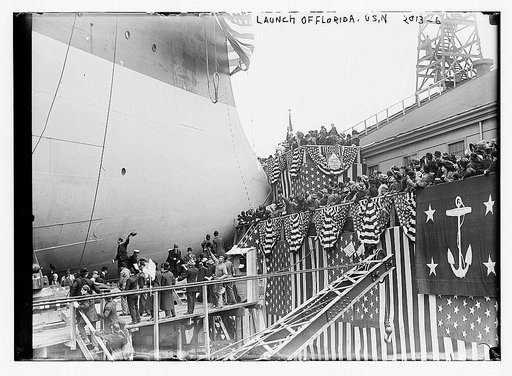 Launch of "Florida", U.S.N.