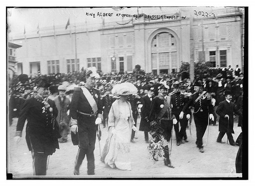 King Albert at opening of Brussels Exposition