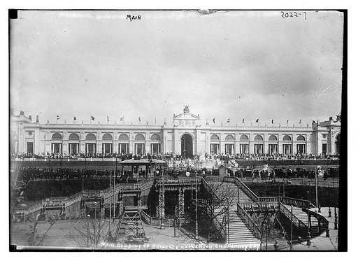 Main building of Brussels Exposition, opening day