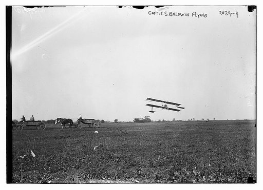 Capt. T.S. Baldwin flying