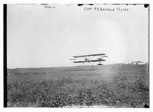 Capt. T.S. Baldwin flying