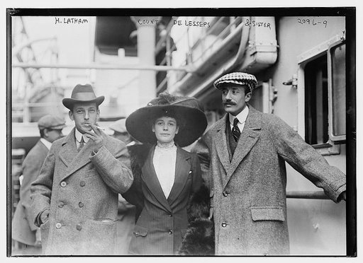 H. Latham, Count DeLesseps & sister