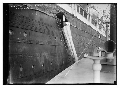 Xmas mail from the Lusitania