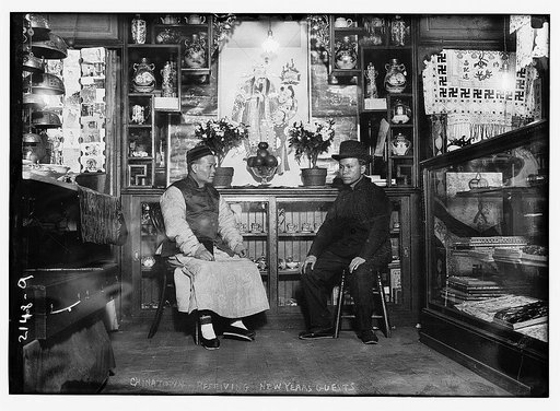 China town receiving New Year's guests