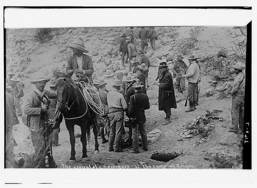The arrival of a messenger at the camp of Orozco