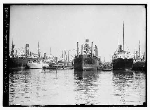Steamship waiting to be repaired