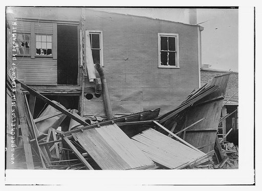 Von Spreckelson Mill blown up by dynamite