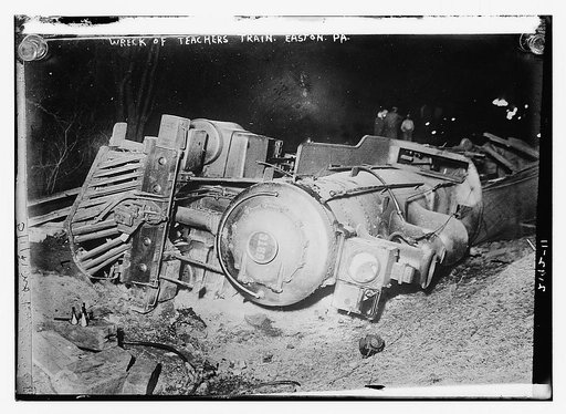 Wreck of teachers train