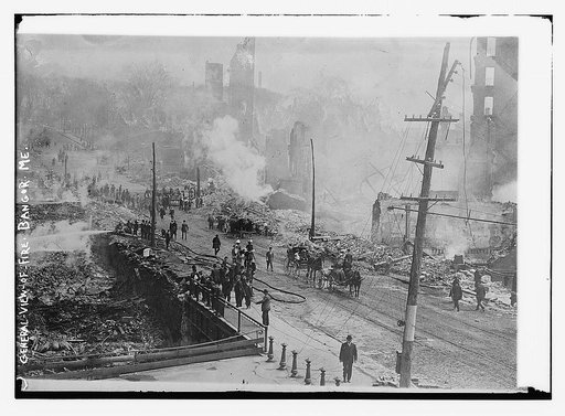 General view of fire, Bangor, Me.