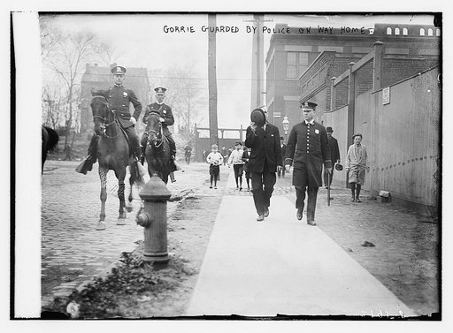 Gorrie Guarded by Police on way home