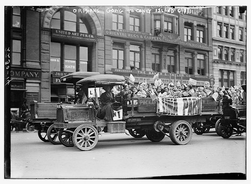 Orphans going to Coney Island, 1911