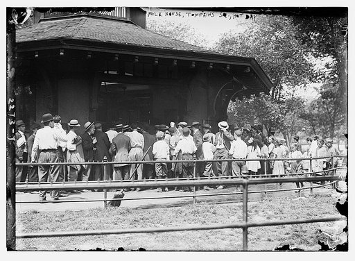 Milk House, Tompkins Sq.; hot day