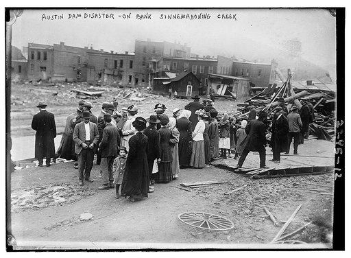 Austin Dam Disaster, on bank of Sinnemahoning Creek, [Pennsylvania