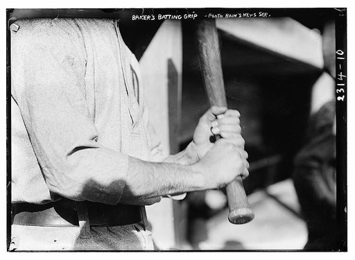 Frank "Home Run" Baker's batting grip