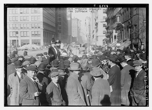 Miss McKenzie speaking for suffrage - N.Y.
