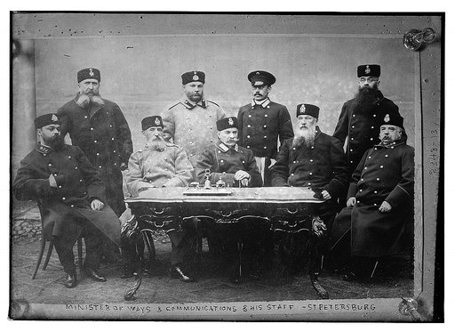 Minister of Ways and Communications & his staff. St. Petersburg